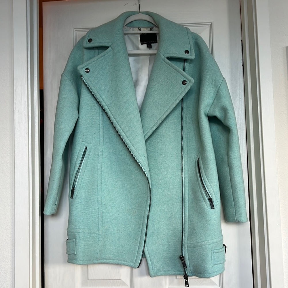 Teal Banana Republic Wool Coat size XS